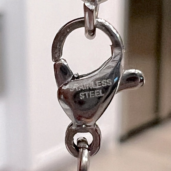 Sterling Silver SILVER Shungite Butterfly Bale Pendant Necklace - Picture 10 of 13